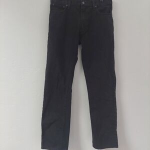 Lands End Black‎ Denim Pants Straight Fit Coupe Droite Men Size 32